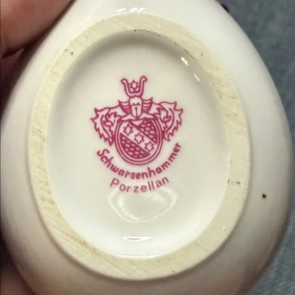Vintage Schwarzenhammer Porcelain Egg Lidded Trinket Box Dish - Picture 5 of 7